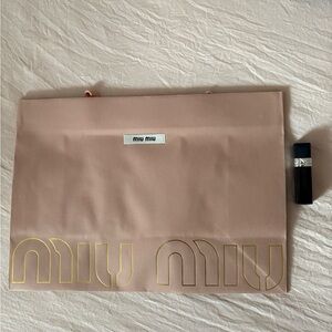 Miu Miu Pink Tote paper Bag
